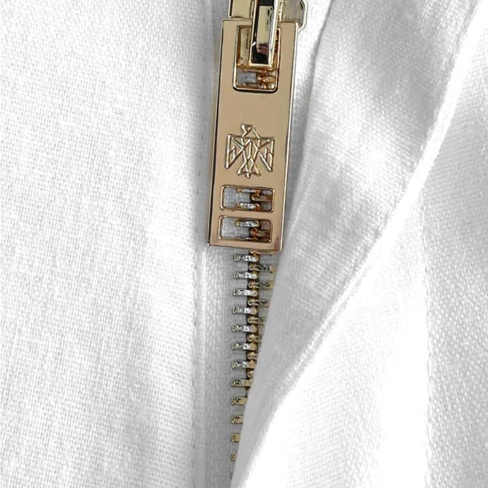 New All Things Golden Linen pants in White, size S